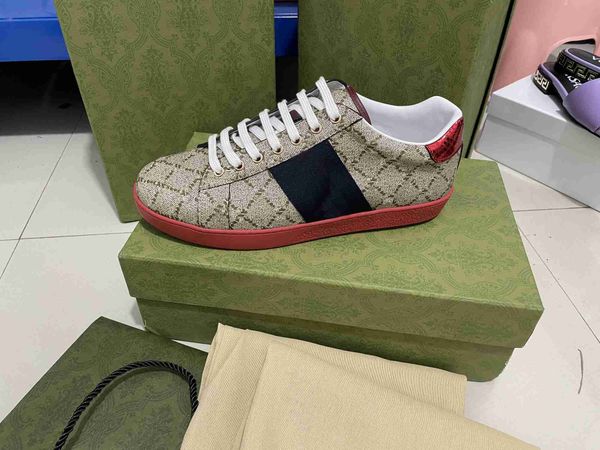 

sneaker shoes stripe ggity trainers casual designer classic white shoes ace canvas splicing sneakers animal embroidery bee men women big siz, Black