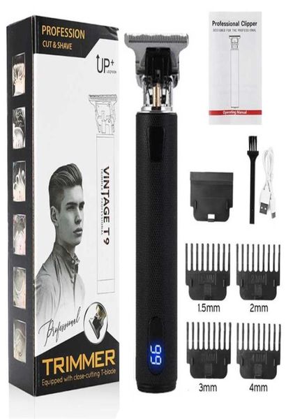 

usb hair trimmer electric clipper cordless shaver trimmer for men barber cutting machine toutliner gold black t9 2201065813450