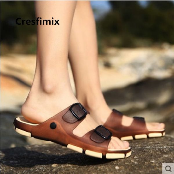 

sandals cresfimix sandalias male fashion comfortable slip on beach men cool spring anti skid summer sandal shoes e3498 230718, Black