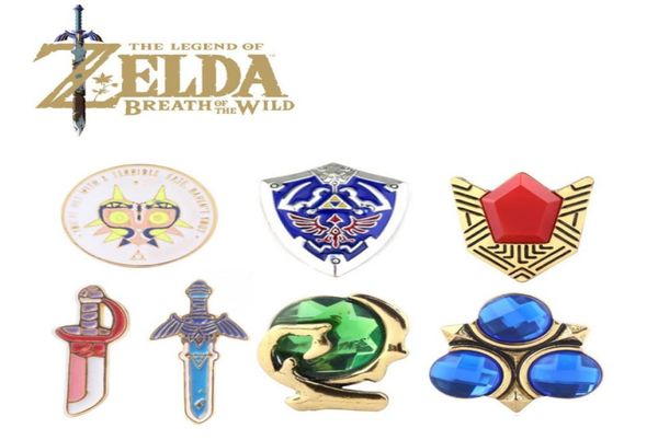 

breath of the wild link brooch pins enamel metal badges lapel pin brooches jackets jeans fashion jewelry accessories3207727, Blue