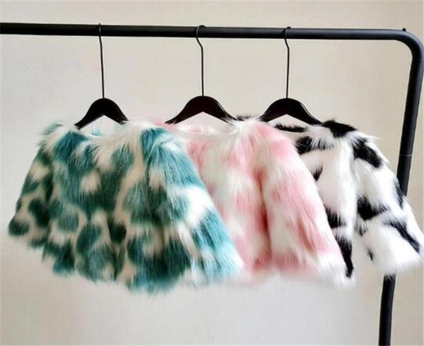 

faux fur children girl jacket warm thick baby girl coat fashion outerwear winter kids parkas for girls clothes 482367, Blue;gray