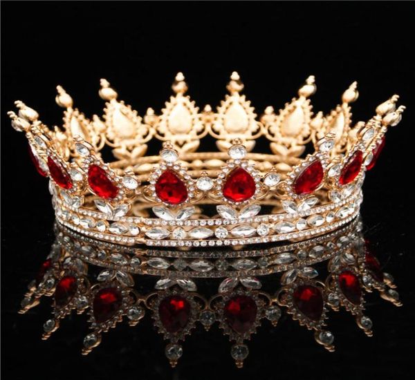

baroque queen king bride tiara crown for women headdress prom bridal wedding tiaras and crowns hair jewelry accessories gifts c1812807605, Slivery;golden