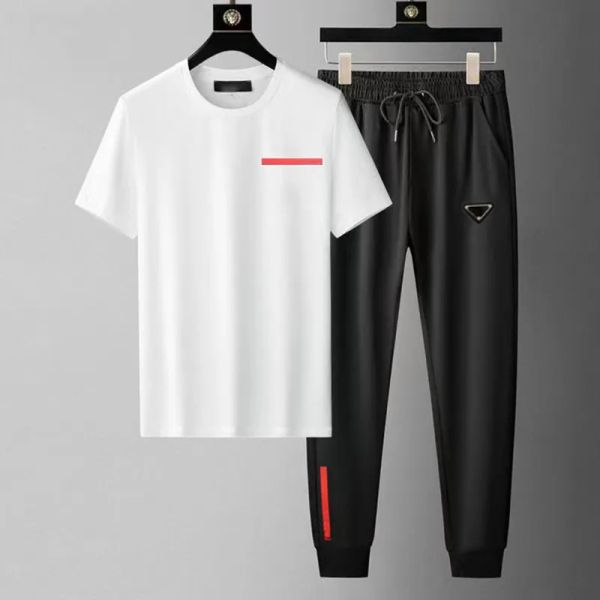 

designer men's sportswear t-shirt trousers suit sweatshirt women's t-shirt casual breathable summer suit outdoor sports suit, Gray