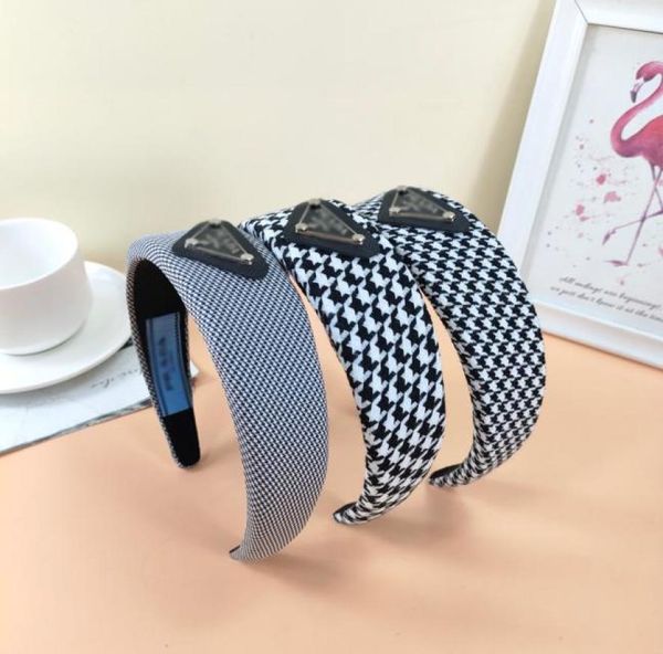 

designer letter print metal triangle grid stripe headbands hair bands for women girl p brand elastic headband sports fitness headb2161703, Silver