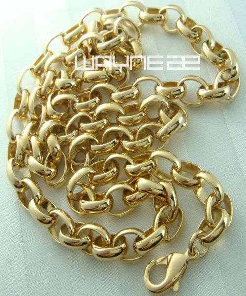 

men women039s gold filled ring link 2 choice length necklace jewel n2373337956, Silver