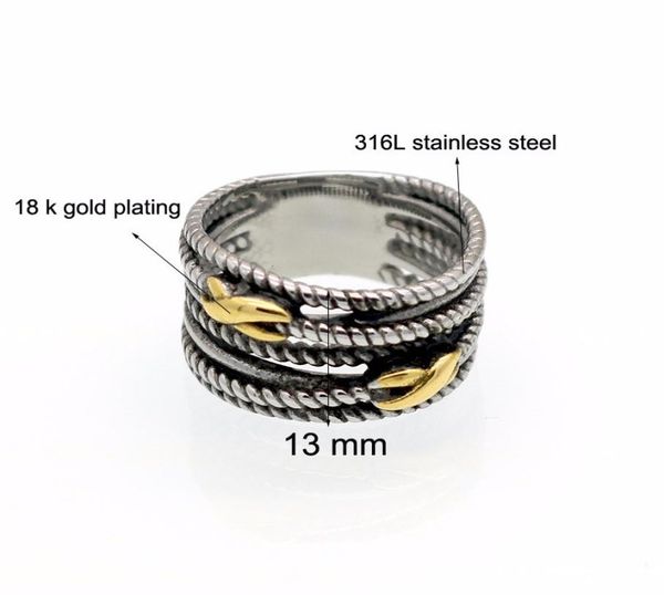 

2021 sale anillos new retro stainless steel rings for woman brand name jewelry thailand rings rings fit charm9613244, Silver