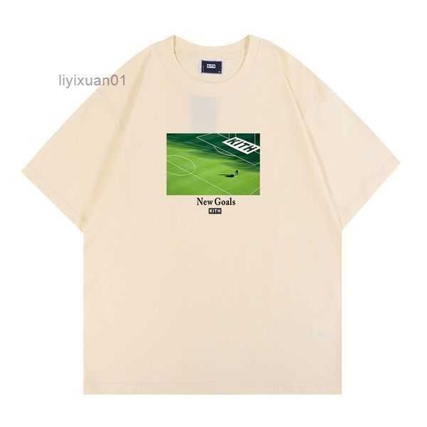 

kith t shirt mens summer designer kith men's t-shirts classic letter print tee men and women loose couple t-shirt round neck short-slee, White;black