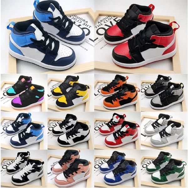 

eur25-35 1 kids shoes 1s black shoe boys high sneaker designer basketball blue trainers baby kid youth toddler infants jumpman girls childre