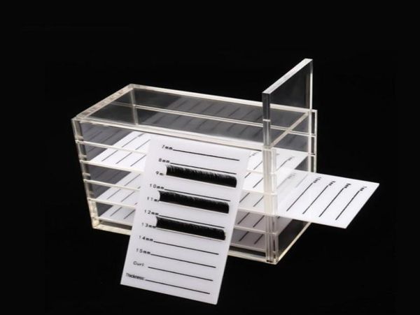 

5 layers acrylic eyelash storage box makeup display container eyelashes glue pallet holder case grafting eyelash transparent box7632425