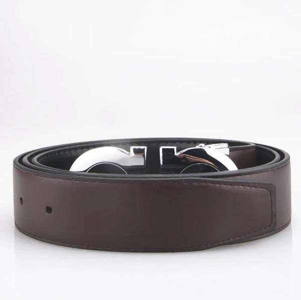 

wholesale smooth leather belt luxury belts designer for men big buckle male chastity fashion mens wholesale, Silver