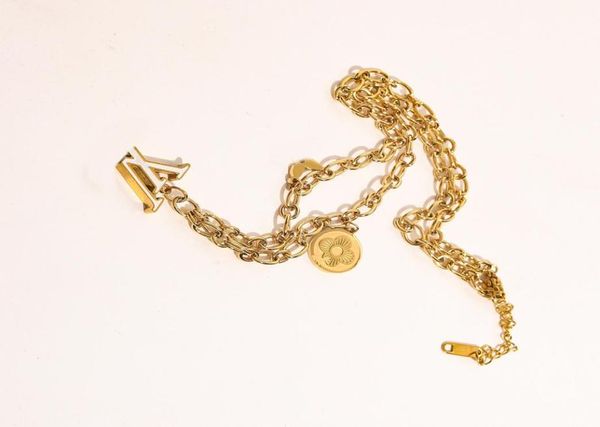 

designer necklace choker pendant chain 18k gold plated stainless steel letter necklaces fashion women statement wedding jewelry zg4884949, Silver