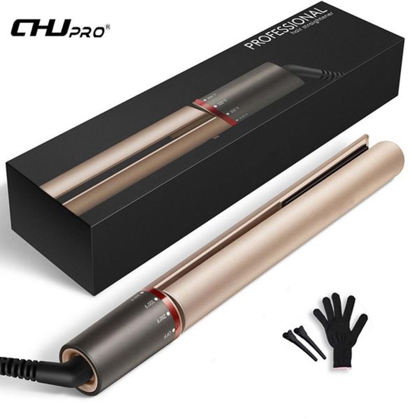 

professional hair straightener 2 in 1 straightening and curling flat iron curler irons ceramic plate ionic iron stylingtools2124984, Black