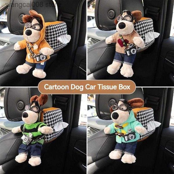 

car tissue box 2023 car tissue box hanging cartoon dog interior decoration armrest box storage car suction box cute car accessoriescute deco