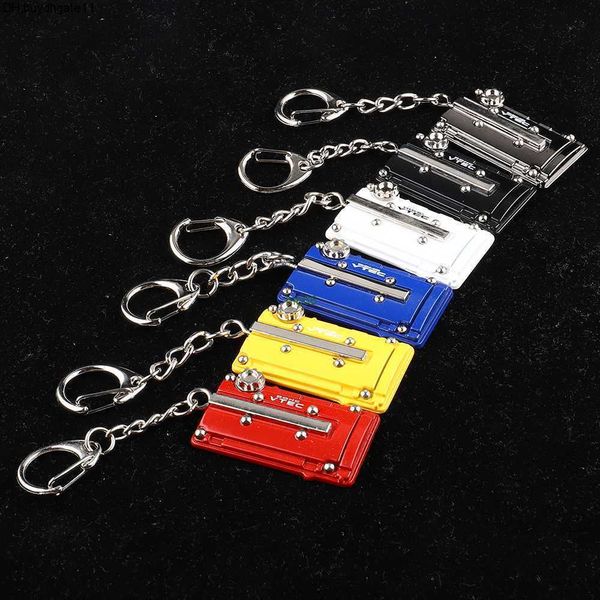 

2cr1 keychains lanyards metal key ring car jdm keychain vtec engine valve cover for honda civic eg ek ftsu, Silver
