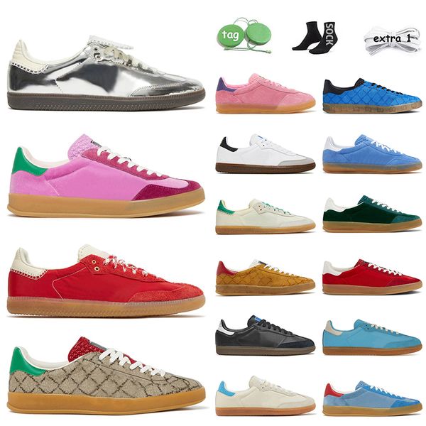 

r casual shoes gazelle women mens vegan white black gum red flats trainers wales bonner cream green silver metallic platform trainers sneake
