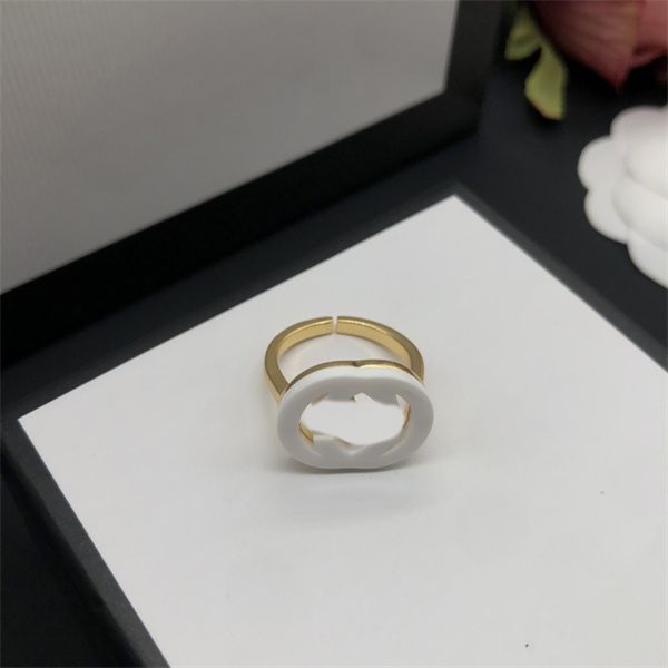 

classic retro woman opening with side stones rings ggity designer double letter g luxury jewelry men women wedding ring 144534, Slivery;golden