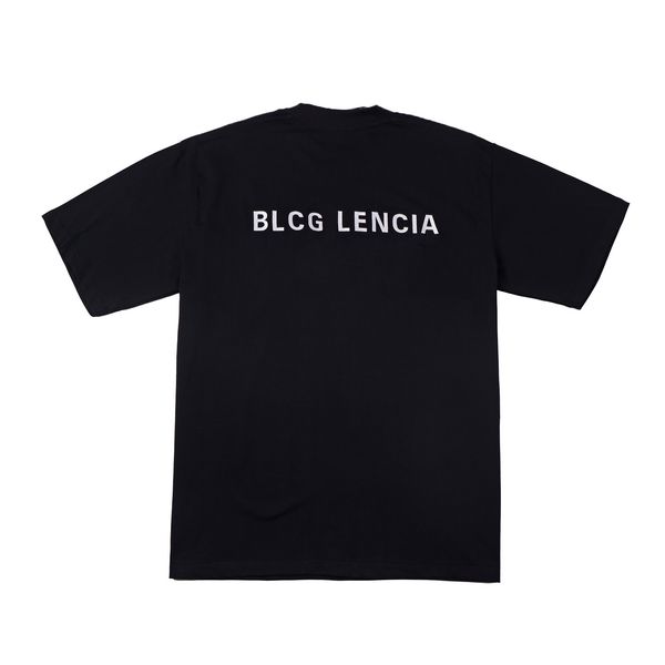 

blcg lencia summer t-shirts high street hip-hop style 100% cotton quality men and women drop sleeve loose tshirts oversize 23194, White;black