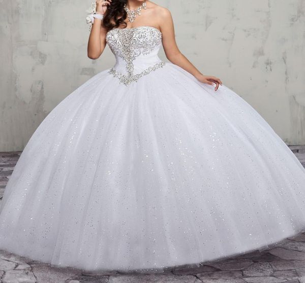 

stunning white ball gown wedding dress pinklilac sparkling sequins beading laceup back sweep train bridal gowns plus size7076731