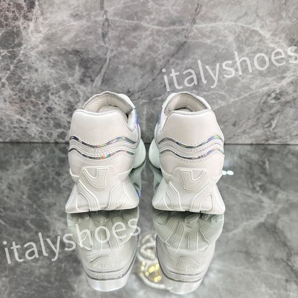 

2023 new reflective leather dad shoes space stitching material sneakers designer sneakers modern autumn winter trendy shoes xsd230403, Black