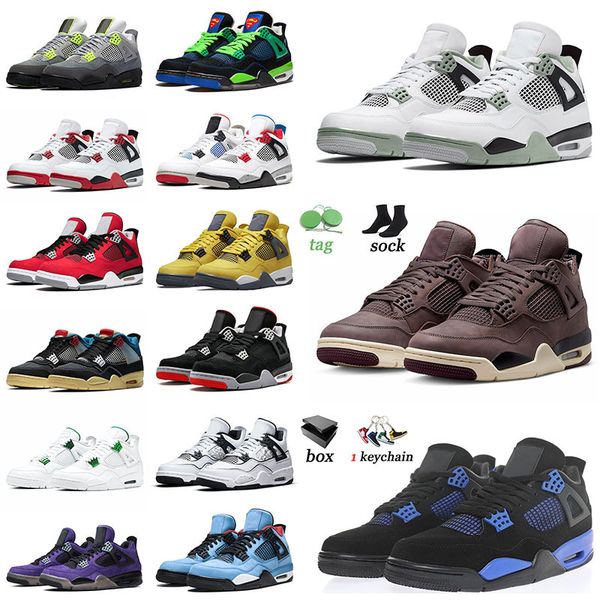 

jumpman 4 classic basketball shoes violet ore 4s trainers j4 sneakers blue thunder seafoam doernbecher what the tour yellow toro bravo fire