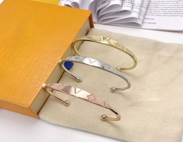 

fashion bracelets elegant bangle for man woman luxury bracelet letter design jewelry 3 color optional1408329, Black