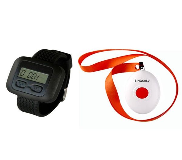 

singcallwireless nursing call paging system for restaruant hospitalcoffee shop1 watch receiver with a button bellape6600ape18694853
