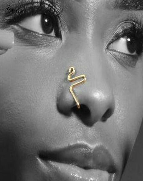 

fake nose rings helix nostril clip earring ring ear cuff no piercing labret3905439, Silver