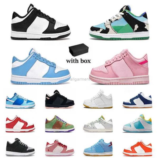 

designer kids shoes casual chunky dunks low panda black white youth big kid shoes children baby walking toddler sports dunkes trainers with