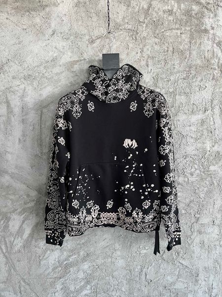 

23fw italy pairs mens hoodies pants letter printed hooded sweatshirt couple casual street outdoor men women hoodie a0718, Black