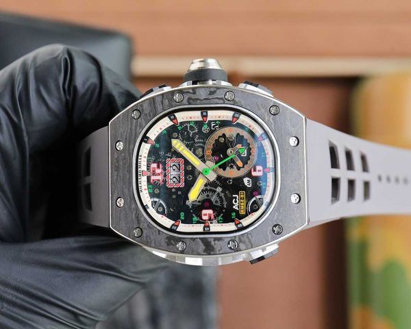 

designer fantasic men wrist watches superb rm62-01 watch nko1 fully automatic mechanical movement sapphire mirror ntpt carbon fiber case wit, Slivery;brown