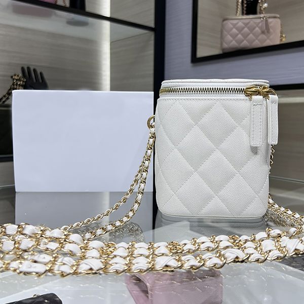 

designer crossbody bag luxury shoulder bag handbag caviar genuine leather chain bag 14.5cm level replication cosmetic bag with box ch150