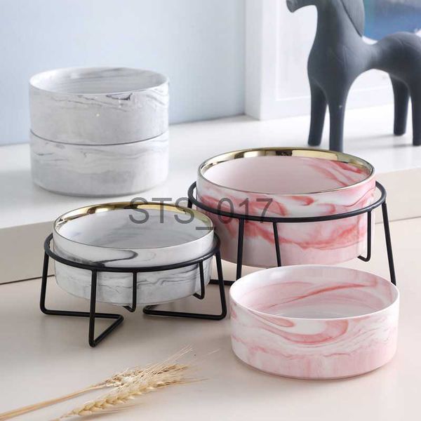 Dog Bowls Feeders Other Pet Supplies Ceramic Cat Bowl Neck Guard Food Water Feeder For Cats Small Dogs Feeding Accessories x0717