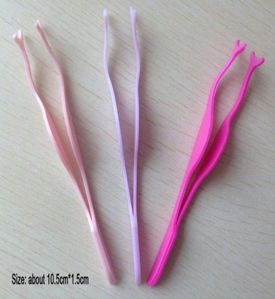 

whole practical plastic false eyelashes extension applicator remover clip tweezer nipper tool pink purple8429397