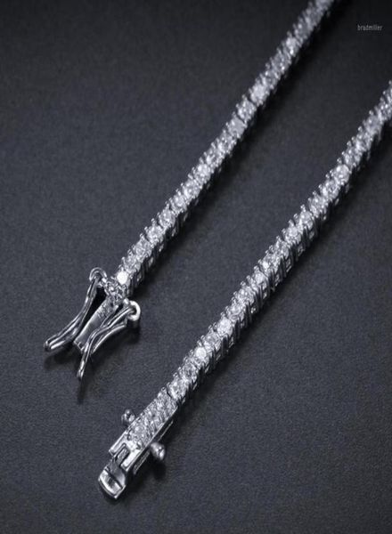 

link chain hip hop 2mm zircon tennis bracelet jewelry a row out men women jewelry16425887, Black