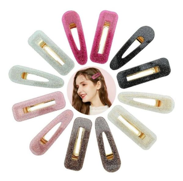 

ins girls resin hair clips for women retro hollow geometry acrylic hairpin hair barrettes for women lady4291116, Golden;silver
