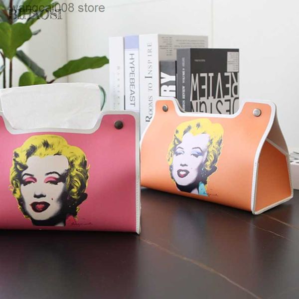 

car tissue box leather pu tissue box car toilet living room tea table tissue box home decoration bedroom kitchen desknordic storage box t230