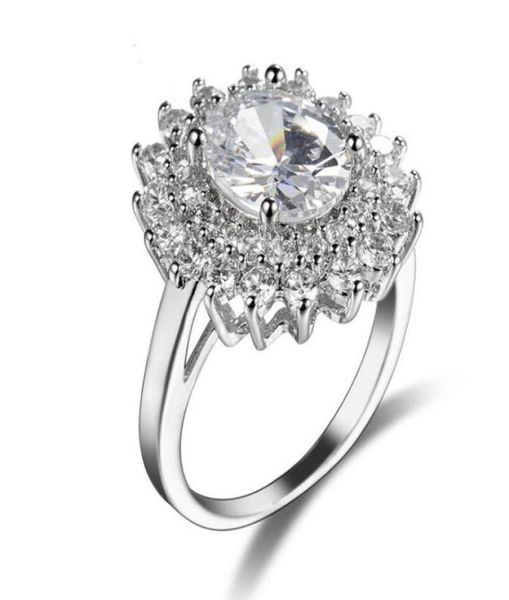 

luckyshine fashion 925 silver unique pretty and oval white z for valentine039s day ring woman jewelry new weddings rin1664077, Golden;silver