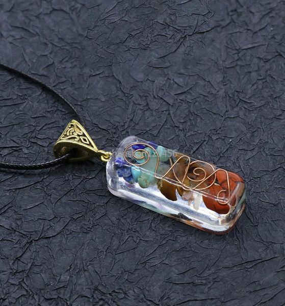 

sport yoga 7 chakra orgone energy healing pendant necklace crystal natural stone necklaces for women fashion jewelry will and sand1402819, Silver