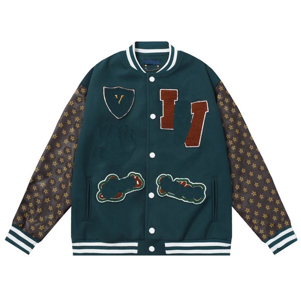 

2023 designer astronaut men winter coats mens jacket island jackets baskerball uniform sportswear black hearts stripes cardigan embroidered, Black;brown