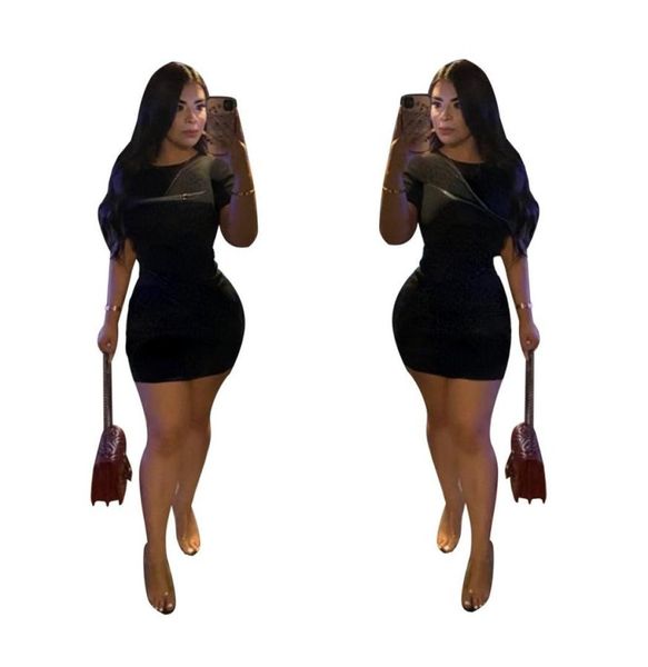 

drs summer 2022 women casual dress long sleeve elegant party bodycon dress letter printed mini drs74364943421866, Black;gray
