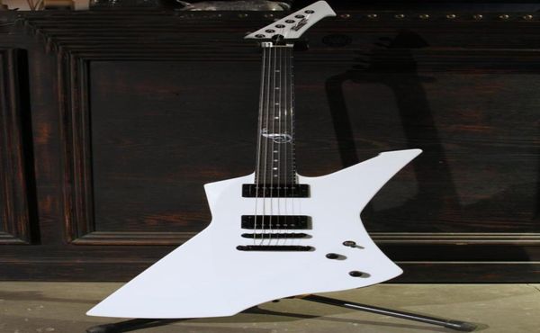 

custom jame s hetfield guitar explorer snake byte white electric guitar rosewood fingerboard 9v battery box active pickups by allg9843159