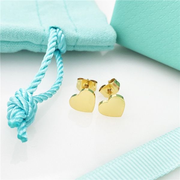 

silver sweet heart designer stud earrings for women luxury brand letters cute ol engagement asymmetrical ear rings earring jewelry, Golden;silver