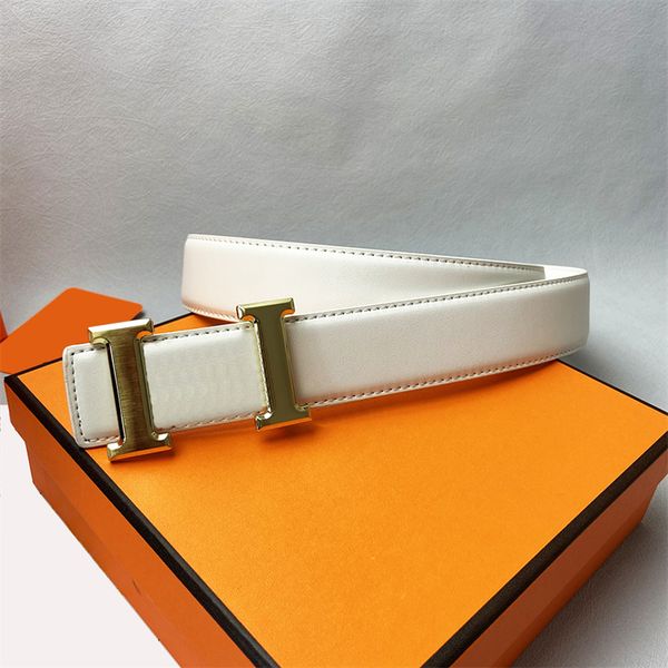 

Designer Belt Luxury Womens Mens Belts Fashion Classical Bronze Smooth Golden Silver Buckle Genuine Leather Waistband 3.8cm Black Color, White1