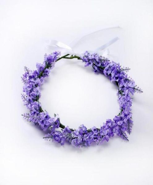 

10pcslot women lavender hairbands bohemia headband hair accessories purple for bride beach wedding headdress67688249574125, Silver