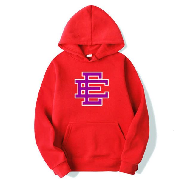 

mens designer ee hoodie eric emanuel sweatshirts pullover streetwear oversized clothing hooded jumper refflective letter printing size s-xl, Black