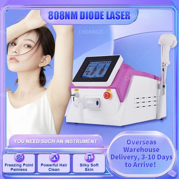 

3 wavelength ice platinum 755nm 808nm 1064nm diode painless laser salon beauty items hair removal machine, Black