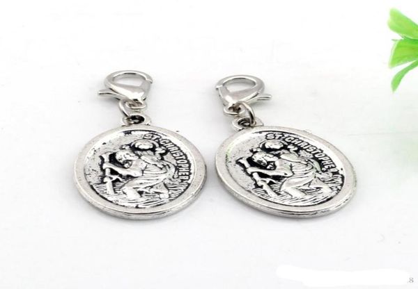 

120pcs alloy st chriser floating lobster clasps charms pendants for jewelry making bracelet necklace diy accessories 165x 40m3535123, Bronze;silver