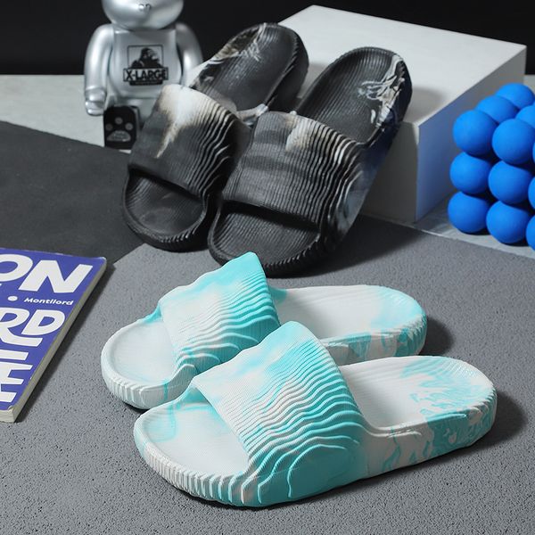 

slippers summer men's slippers women outdoor beach shoes thick bottom indoor bathroom non-slip slippers trend sandals soft home 230717, Black