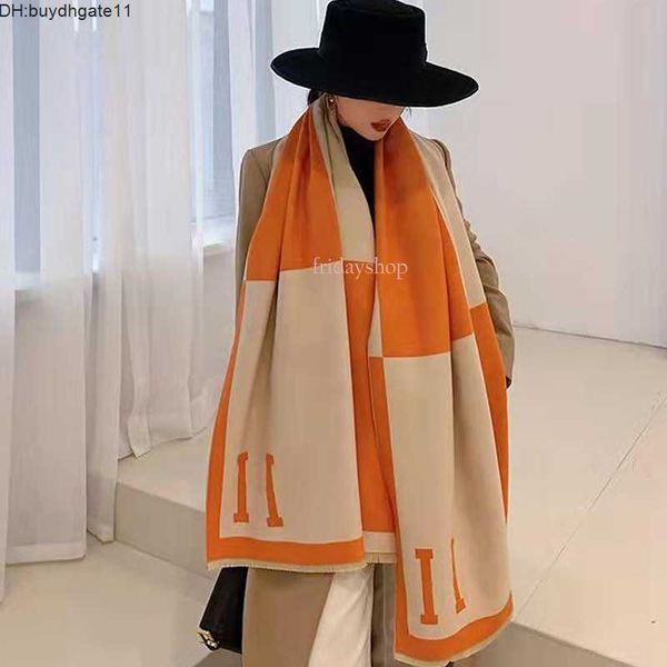 

6y51 scarves fashion women men designer scarf for winter womens and mens 100% double faced cashmere long wraps christmas gift, Blue;gray