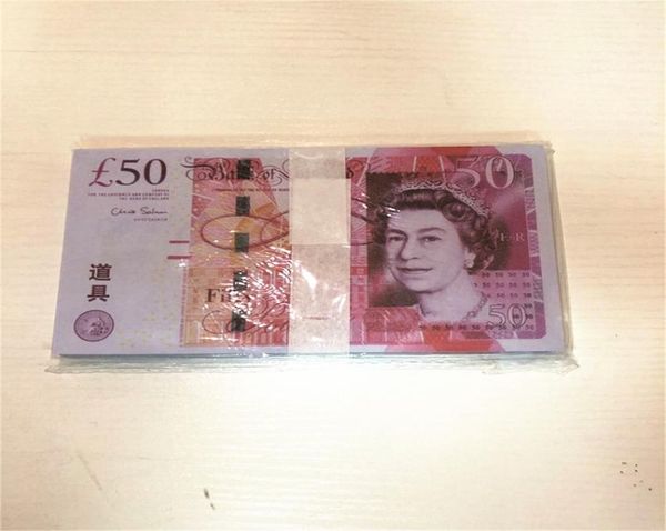 

09 replica pound note props money 50 notes children counterfeit piecespack bank bar 100 toys delivery manufacturers gifts hfelv t5601019